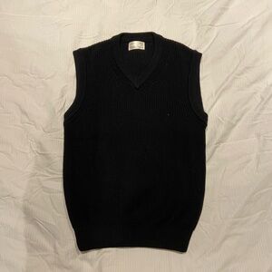 Zara Men's V-Neck Black Sweater Vest